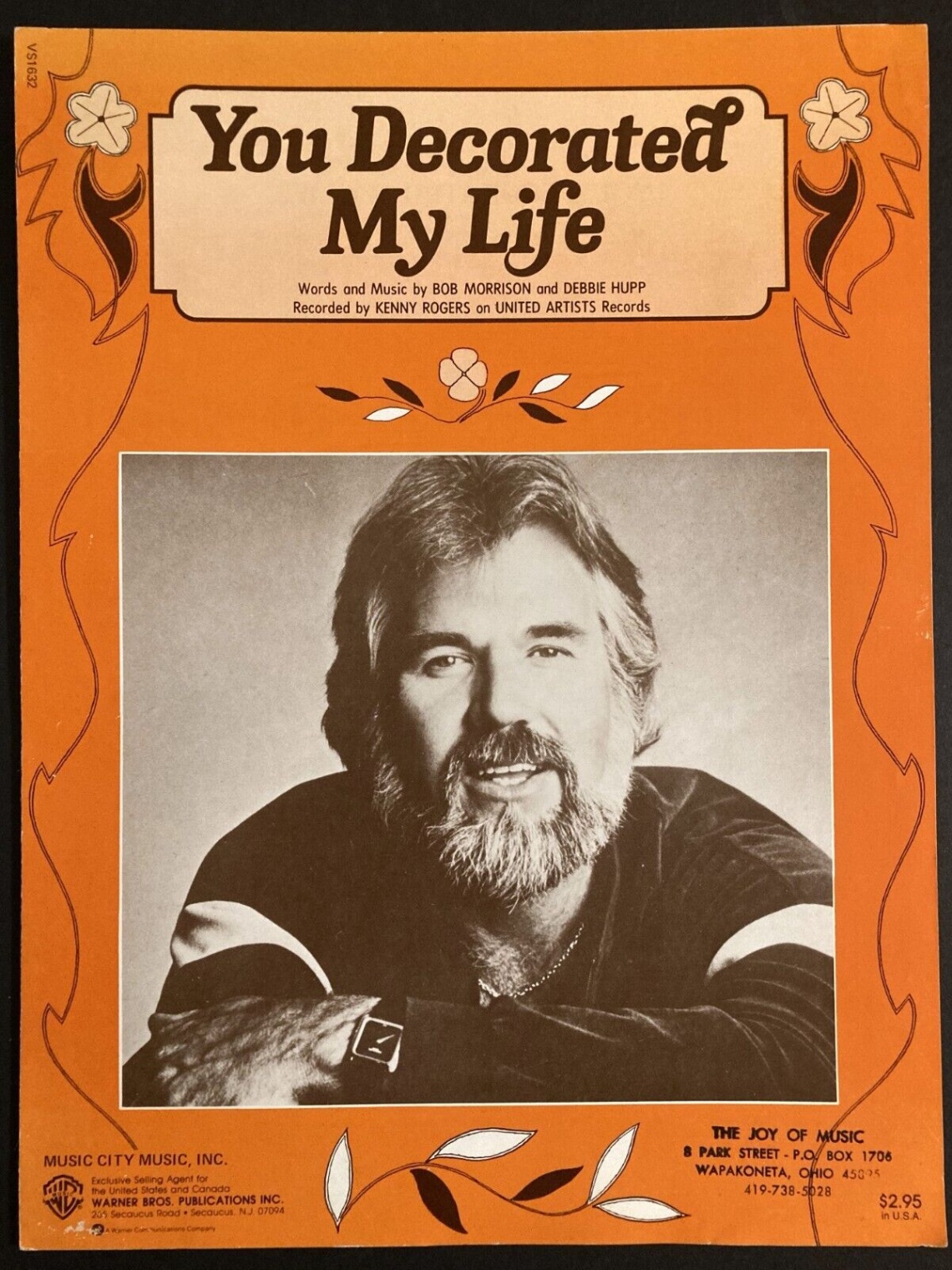 and you decorated my life Bulan 2  KENNY ROGERS "YOU DECORATED MY LIFE" SHEET MUSIC