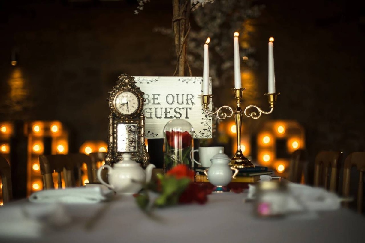 beauty and the beast wedding table decorations Bulan 4 Beauty and the Beast Wedding:  Enchanting Ideas - hitched.co
