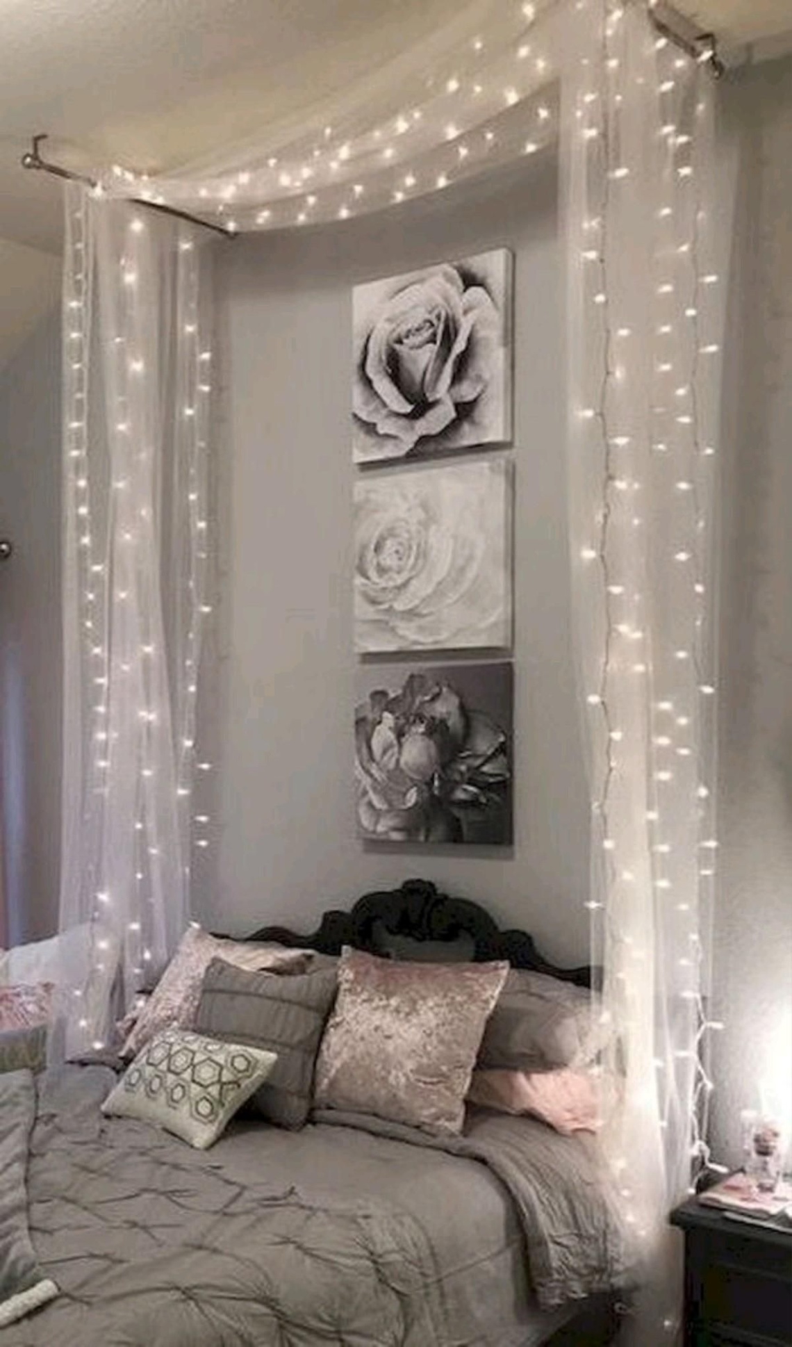 bed decoration with lights Bulan 4 Cozy Bedroom Decor with Lights and Pictures