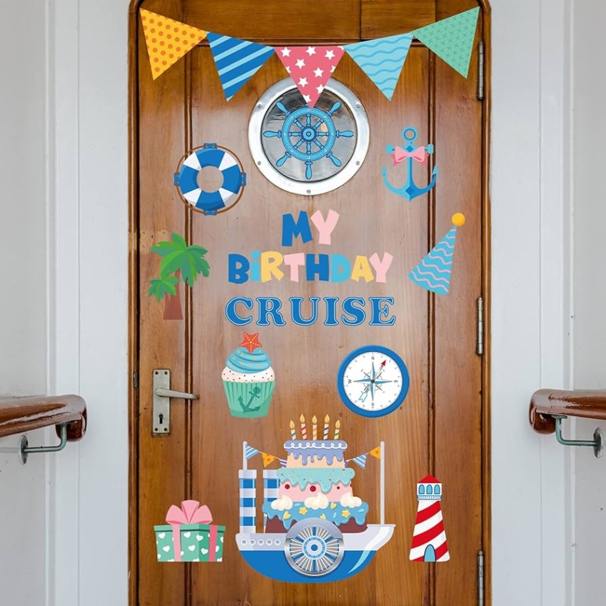 birthday cruise door decorations Bulan 5 Amazon
