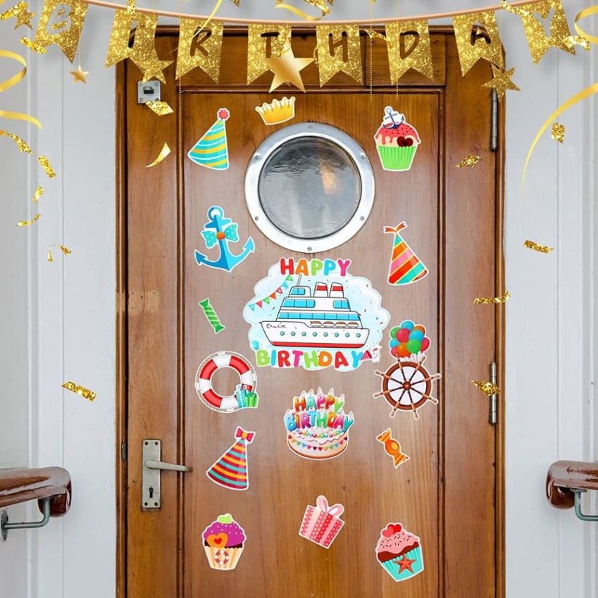 birthday cruise door decorations Bulan 5 Amazon