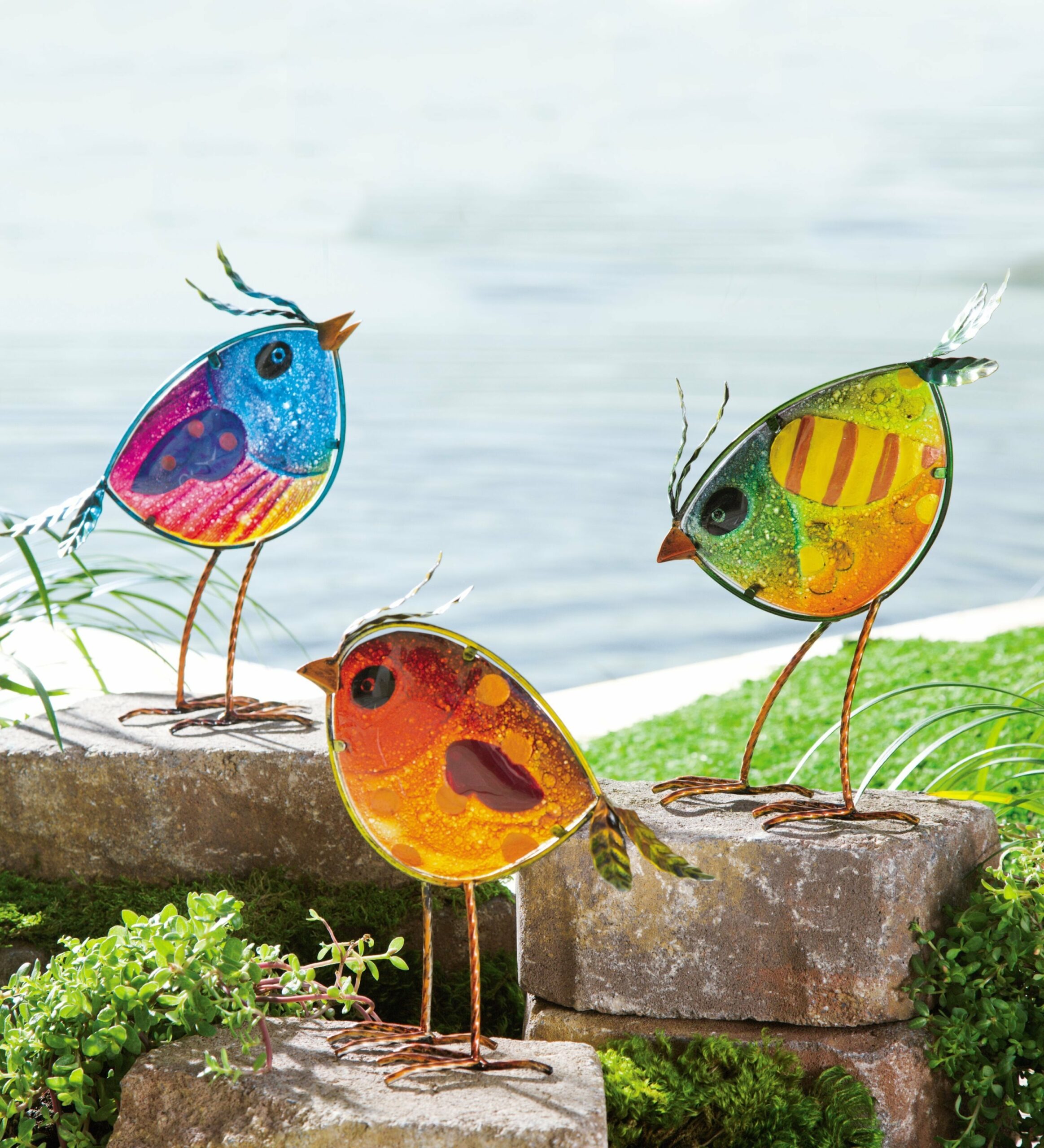bird garden decorations Bulan 5 Bird Animals Weather Resistant Garden Statue