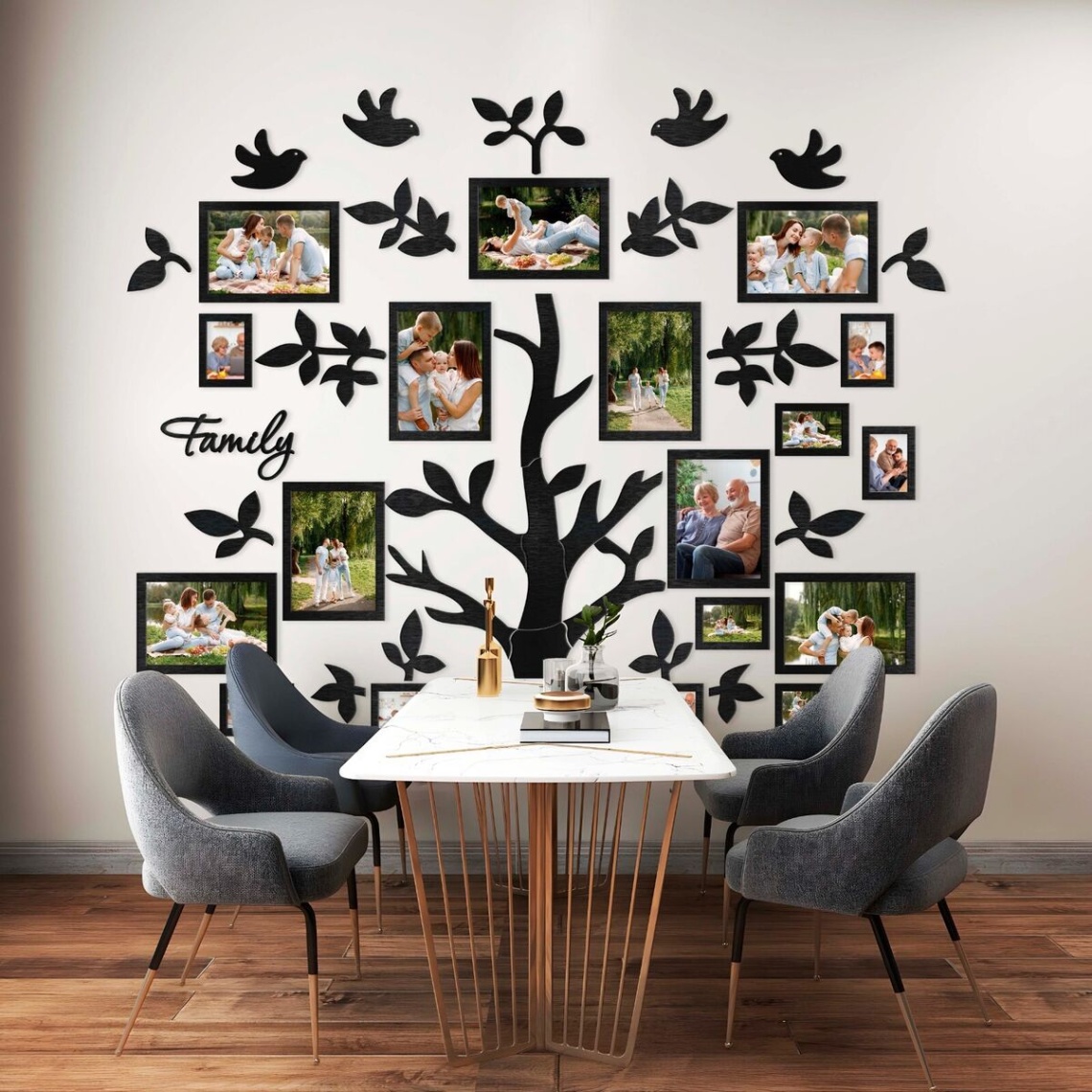 wall frame decoration Niche Utama Home Big Wall Frame Family Tree / Extra Large Wall Decor with frames / Photo  Collage
